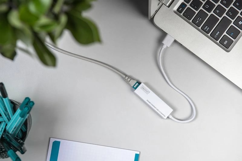 Adapter rrjeti USB 3.0 në Gigabit Ethernet Digitus DN-3023, i bardhë Adapter rrjeti USB 3.0 në Gigabit Ethernet Digitus DN-3023, i bardhë