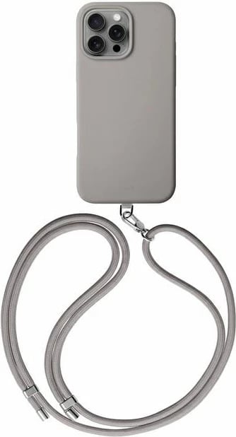 Mbështjellës UNIQ Coehl Creme me karikim magnetik për iPhone 16 Pro Max 6.9", Gri me rrip