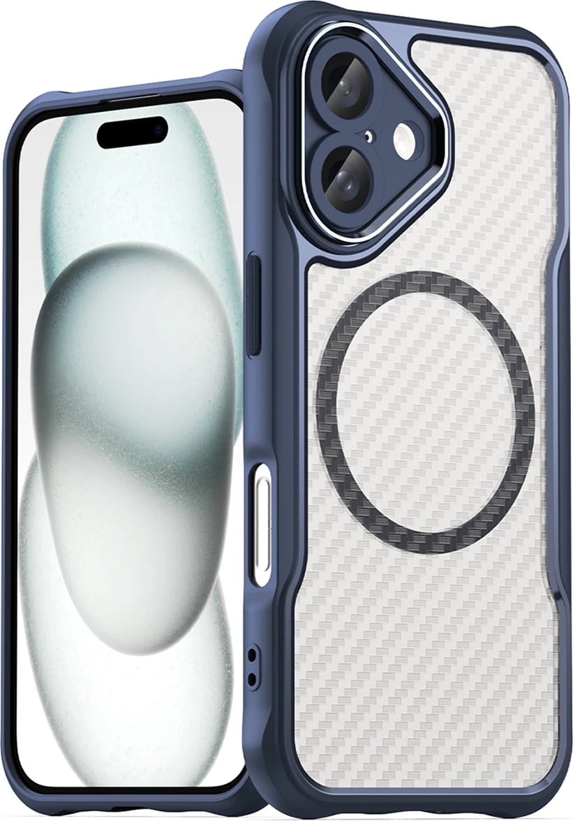 Mbështjellës silikoni Hurtel Leading Series MagSafe për iPhone 16, Kaltër