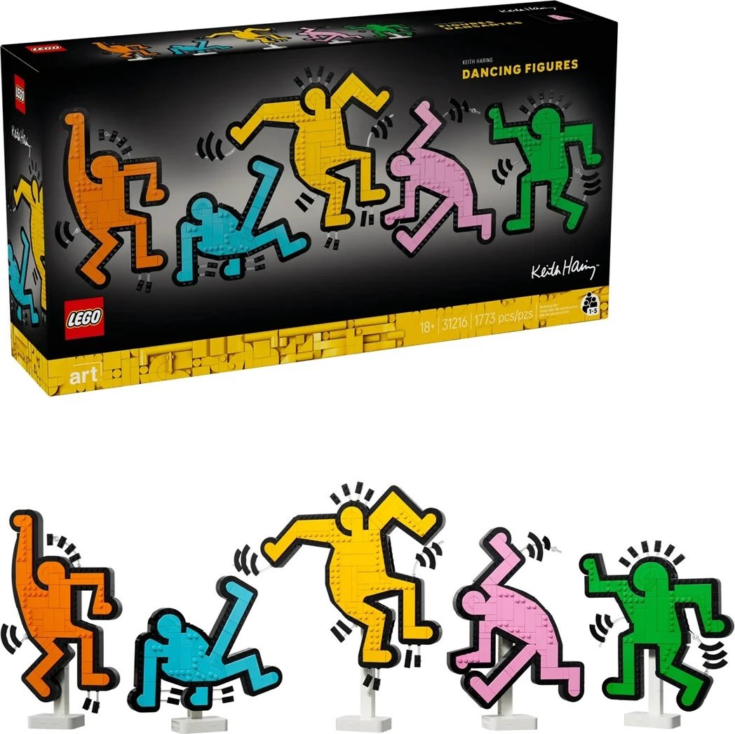 Set LEGO ART Keith Haring Dancing Figures 31216, për të rritur, shumëngjyrësh