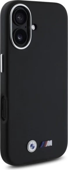 Mbështjellës BMW M Smooth Full Wrapped Metal MagSafe për iPhone 16, Zi