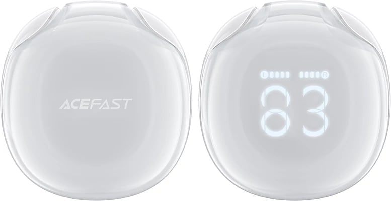 Kufje Acefast T9, wireless, Bluetooth 5.3, me ekran LED, të bardha