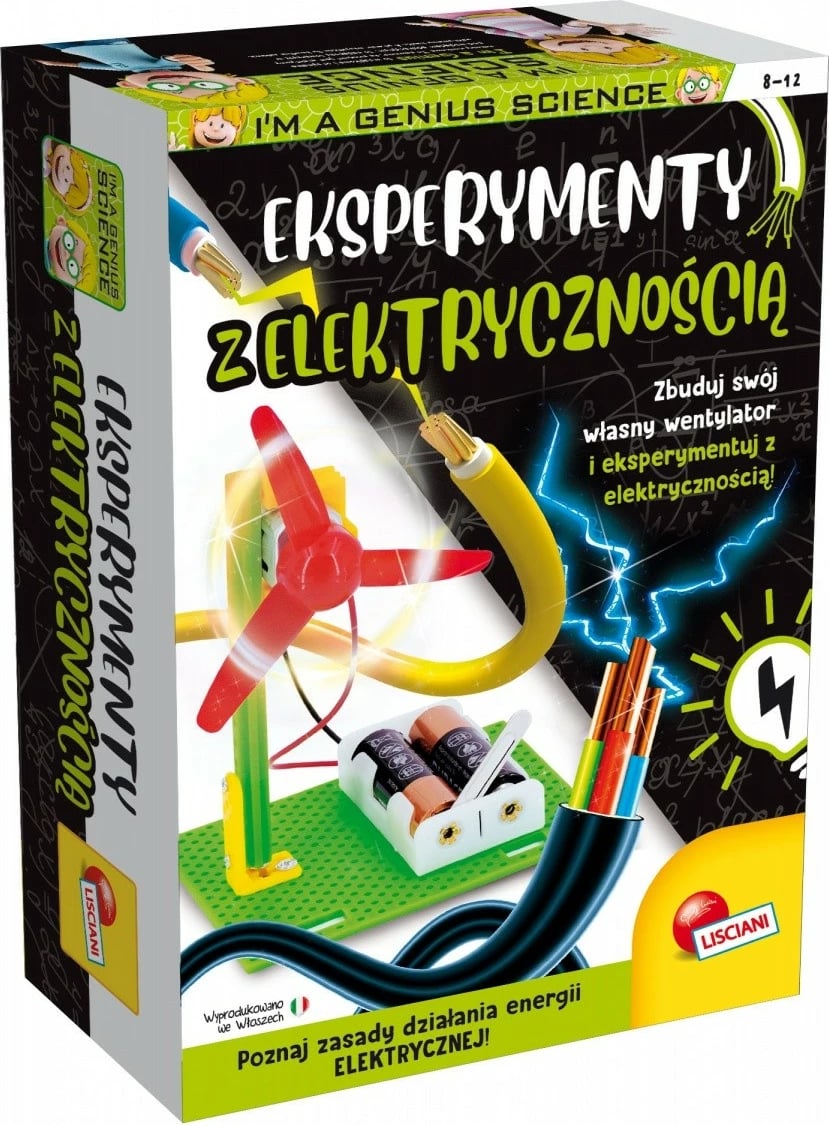 Set shkencor Lisciani Im a Genius Science Kit Electricity Experiments, për fëmijë