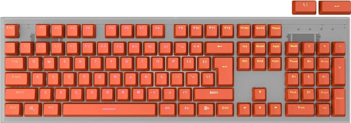Kapakë tastiere GENESIS LEAD 300, për tastierë mekanike, QWERTY, portokalli
