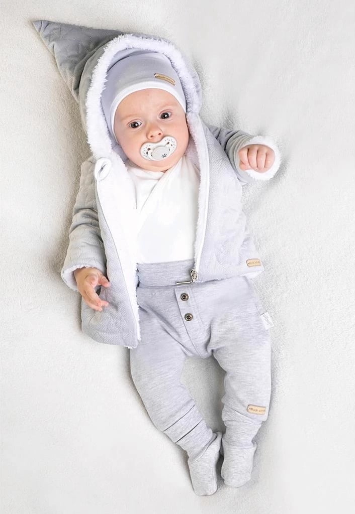 Pallto dimri bebe me kapuç, Nicol Kids Winter, madhësi 68 (4–6 muaj), blu, set me kapelë