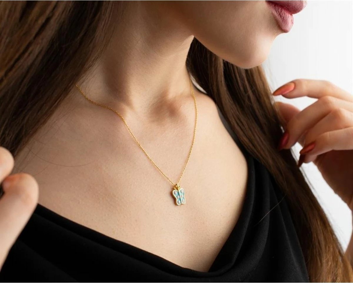 Varëse argjendi me flutur, ngjyrë ari, Jumeon, MNMLKLBK001