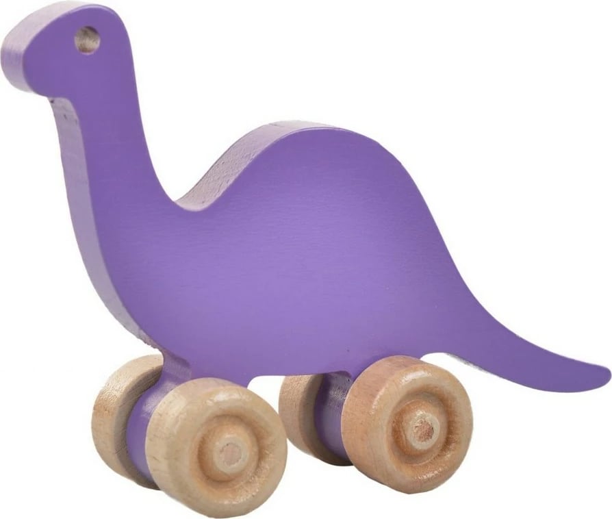 Lodër dinosaur prej druri, ngjyrë vjollcë, Skye Decor