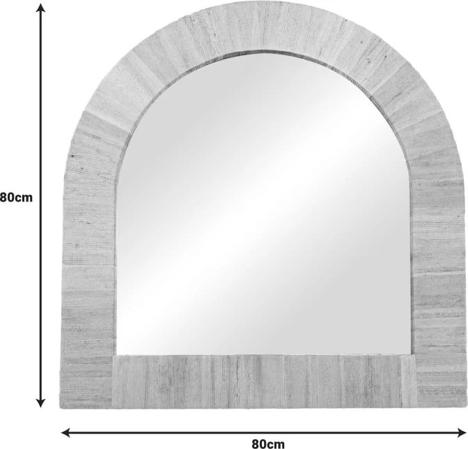 Pasqyrë Koin I Inart, dru banane, ngjyrë natyrale, 80x80x8 cm