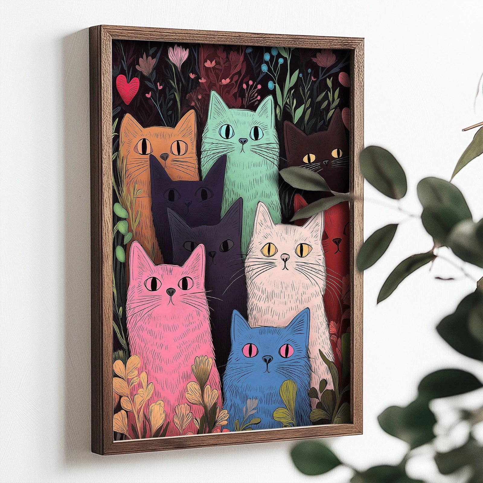 Pikturë dekorative me kornizë MDF, shumëngjyrëshe, Wallity TUN054-XL, 50x70x3.5cm