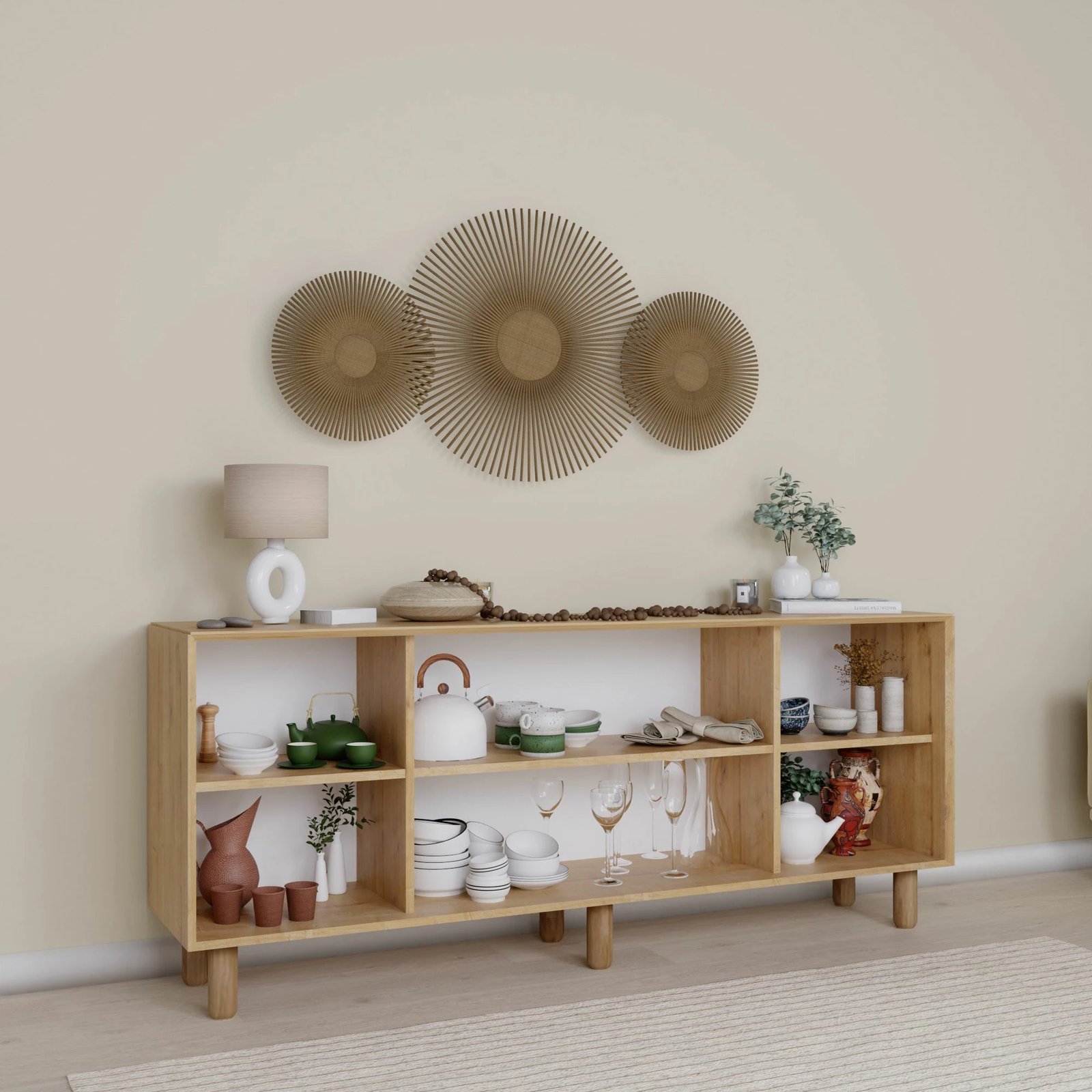 Konsolë Skye Decor, stil bohemian, ngjyrë arre, 1600-151