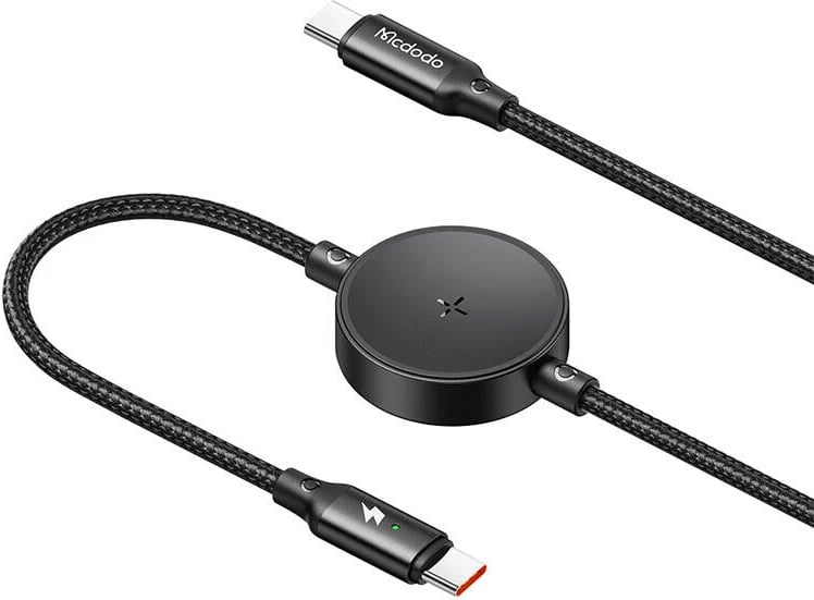Kabllo 2-në-1 Mcdodo CA-4170 USB-C + karikues wireless për Samsung Watch, 60W, 1.5m, e zezë