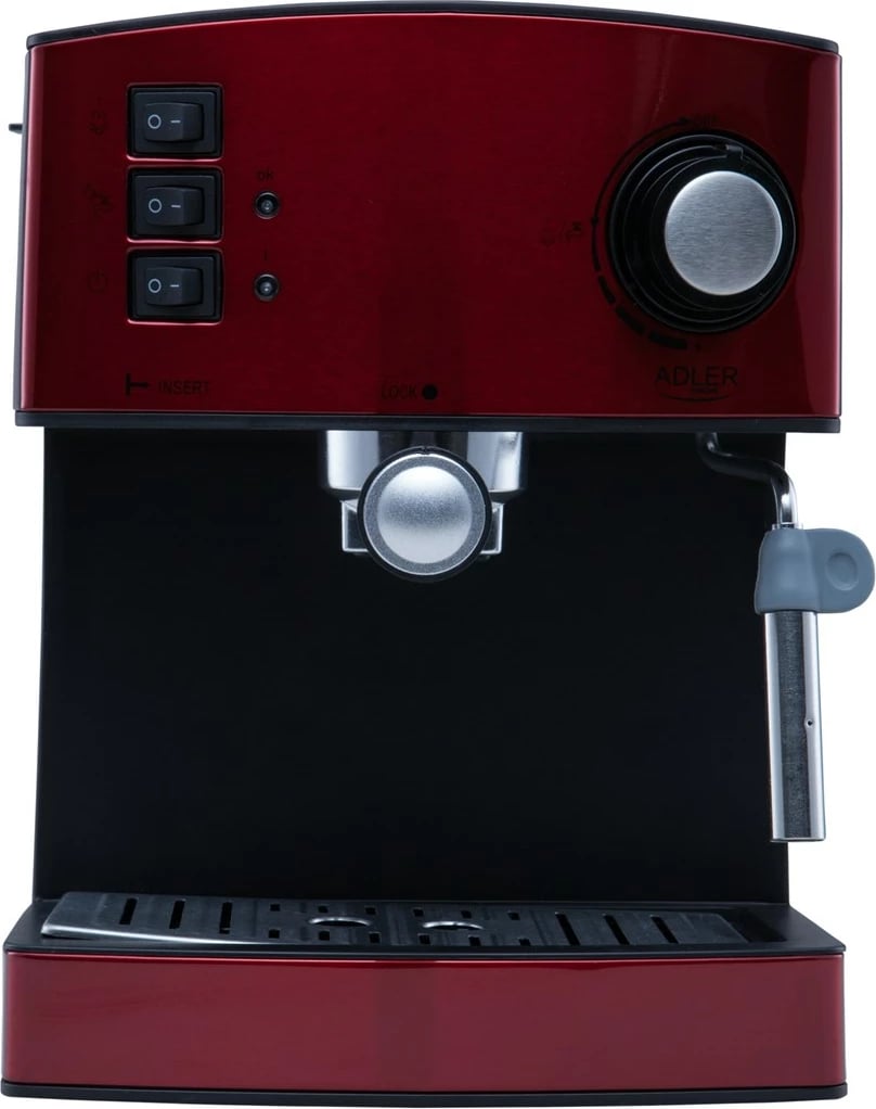 Aparat për kafe Adler AD 4404r Espresso, 850W, 1.6L, e kuqe 