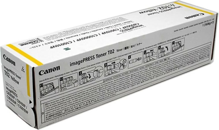Toner Canon T02 8532B001 rendiment deri 24,000 faqe origjinal, e verdhë