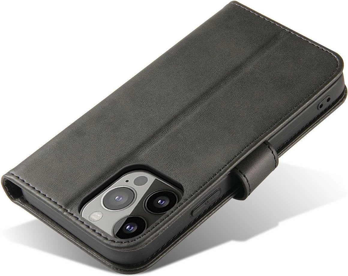 Mbështjellës Hurtel Magnet Case për TCL 20 5G, me portofol dhe mbajtëse, e zezë