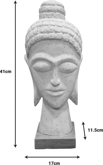 Koka e Budës Wevi Inart, dru mango i bardhë, 17x11.5x41cm