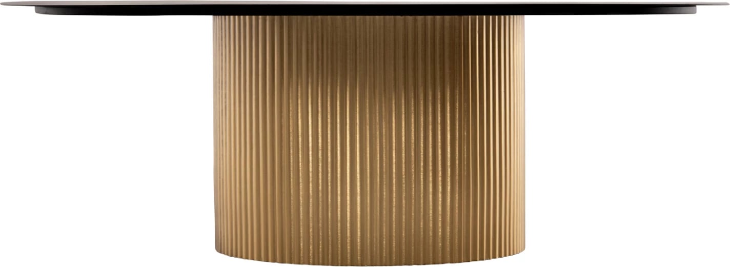 Tavolina kafeje 2 copë CLAD FH11916 metalike në ngjyrë ari-zi, Φ110x38H & Φ80x32H cm