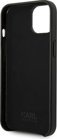 Mbështjellës Karl Lagerfeld KLHCP14MFWHK për iPhone 14 Plus 6.7", lëkurë ekologjike, i zi