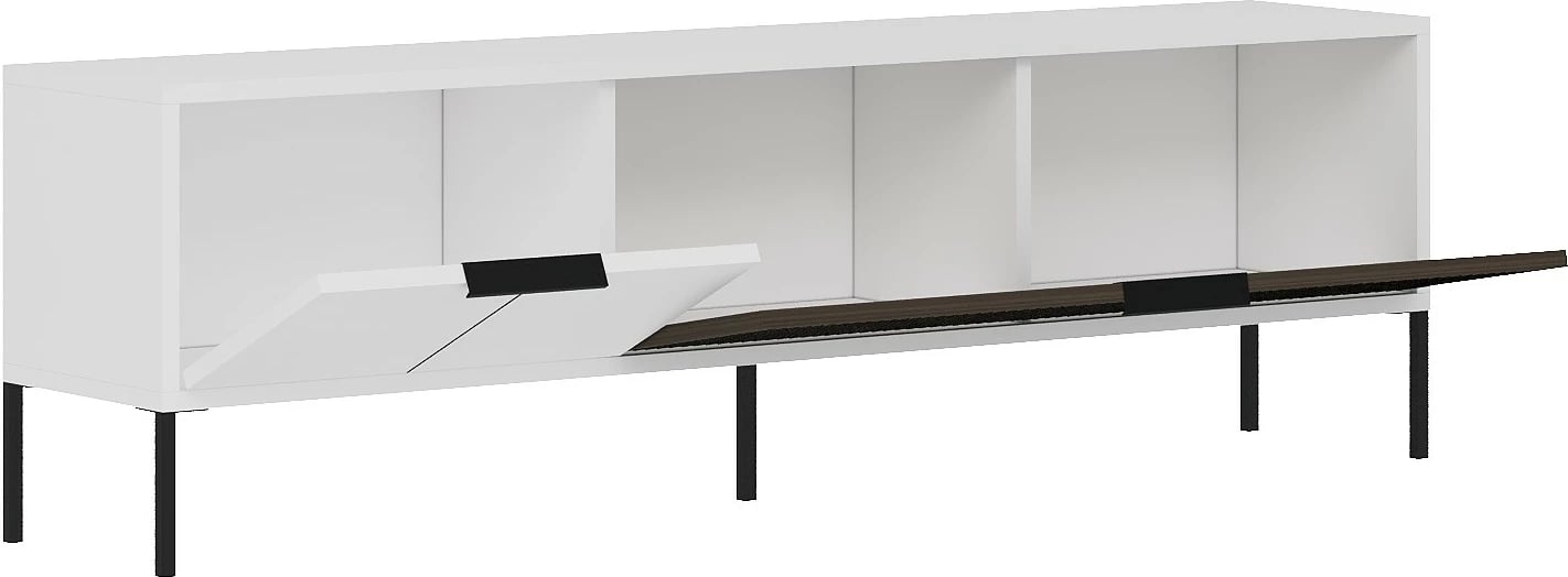 Komodë TV Skye Decor, Noah, e bardhë dhe arre