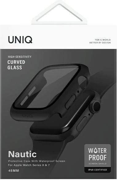 Mbështjellës UNIQ Nautic për Apple Watch Series 7/8/9, 45mm, i zi
