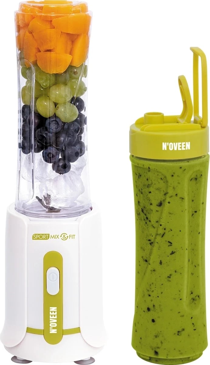 Mikseri për Sportistët N'OVEEN Sport Mix & Fit SB210, bardhë-jeshil