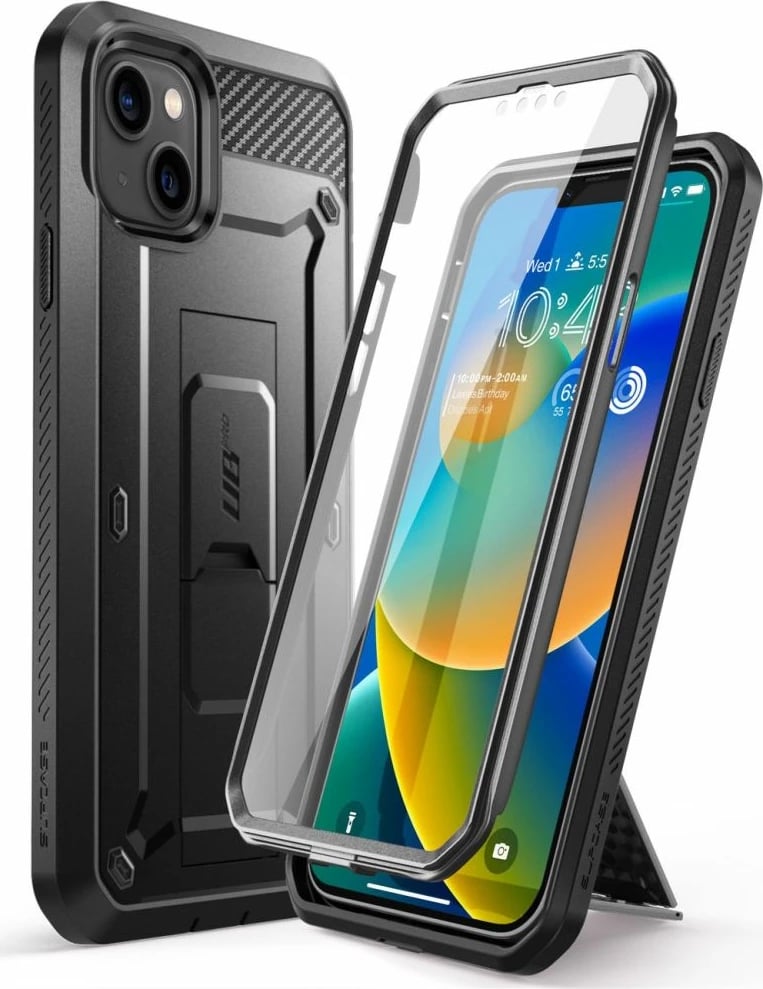 Mbështjellës Supcase Unicorn Beetle Pro për iPhone 13 / iPhone 14, i zi