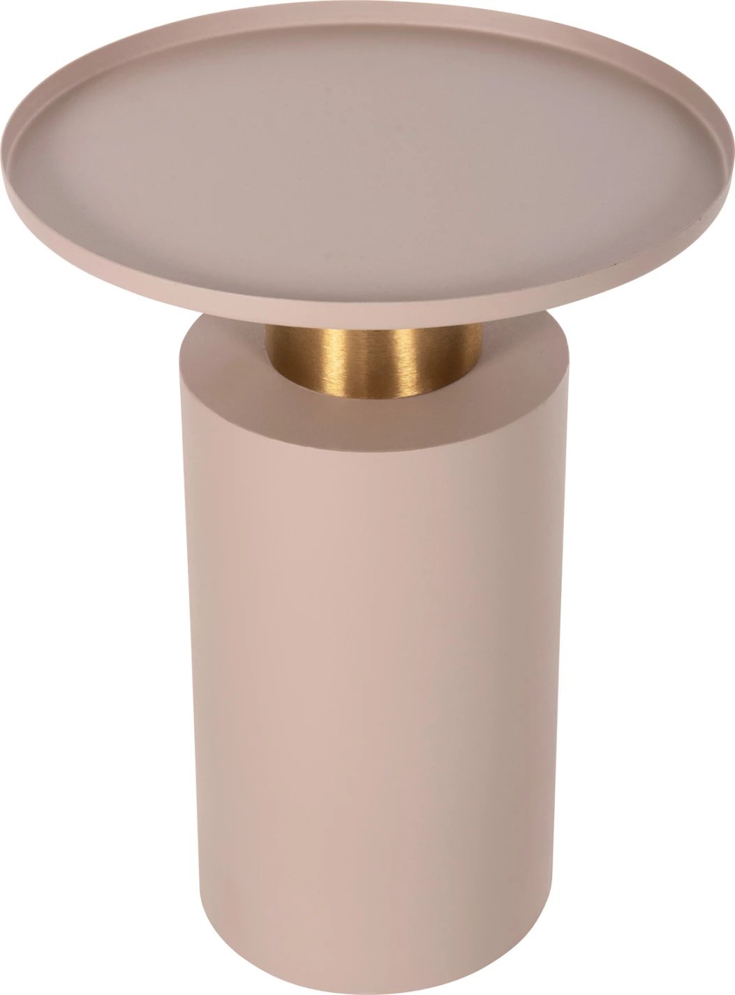 Tavolinë anësore PUNJAB, metal, ngjyrë krem dhe ar, FH4239.03, 36x47cm