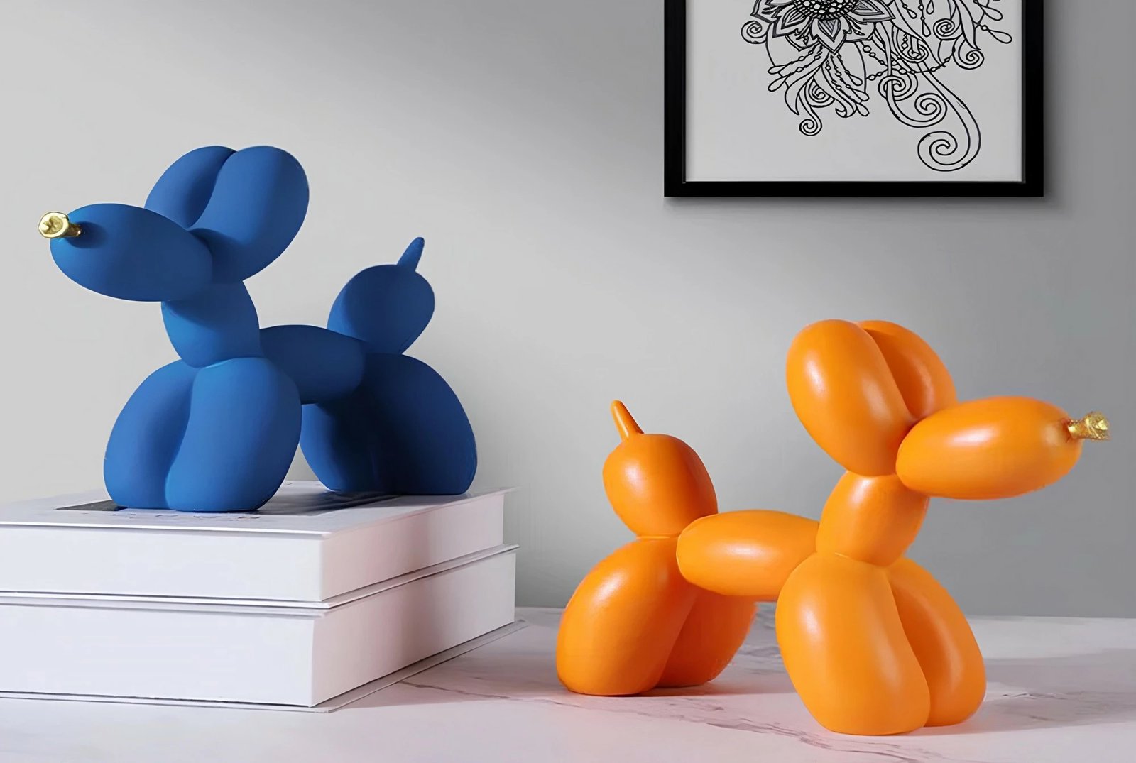 Set dekorativ prej dy pjesësh, Evila Originals, CY0409, ngjyrë kaltër dhe portokalli Set dekorativ prej dy pjesësh, Evila Originals, CY0409, ngjyrë kaltër dhe portokalli