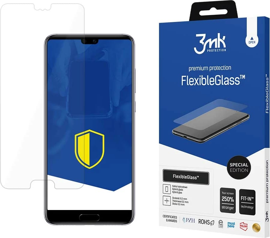 Mbrojtës ekrani hibrid, 3mk Protection FlexibleGlass Special Edition, për Huawei P20, 7H, 250% më i fortë