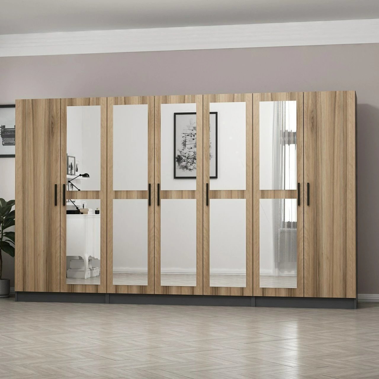 Dollap Skye Decor, ngjyrë antracit, 315x190x52cm