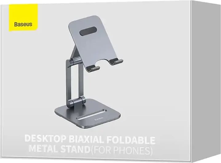 Mbajtës tavoline Baseus Biaxial për celular, gri Mbajtës tavoline Baseus Biaxial për celular, gri