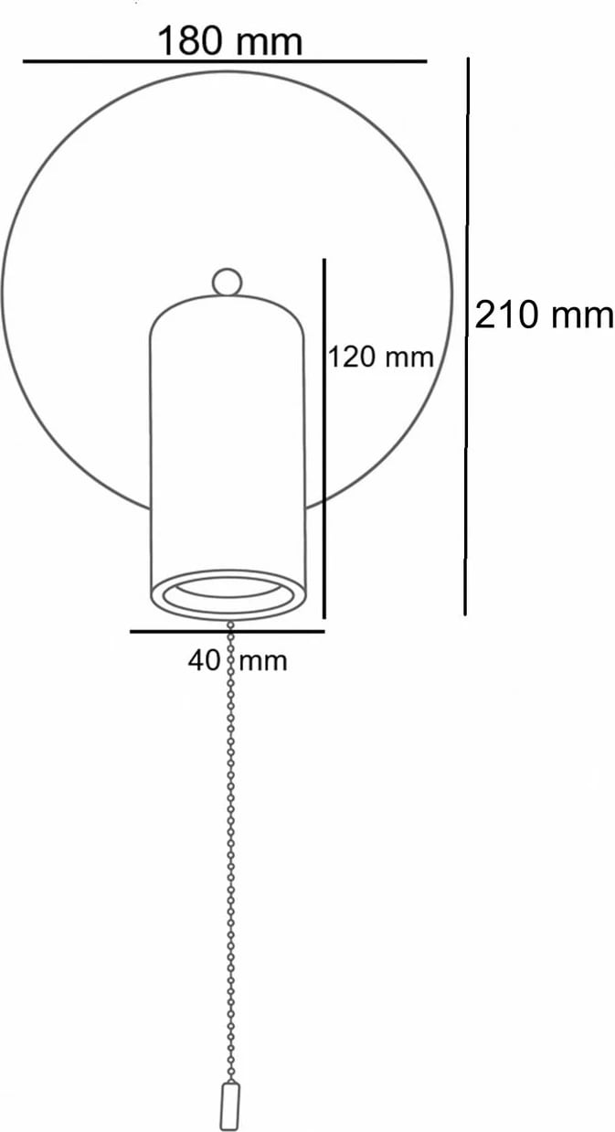 Llambë muri Opviq, ngjyrë arre
