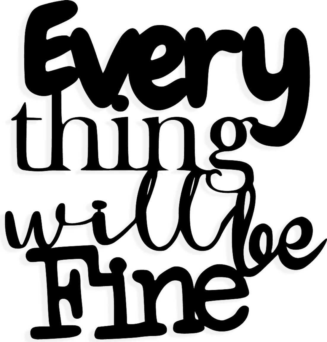 Aksesor dekorativ metalik për mur Wallity, Nueve, ngjyrë e zezë, 51x54cm