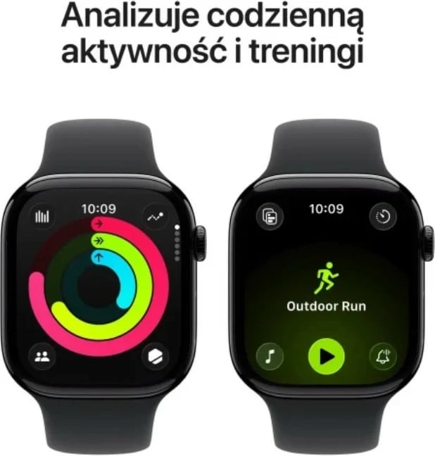Smartwatch Apple Watch Series 11 GPS + Cellular 42 mm kasë titan OLED LTPO Retina 64 GB WR50/IP6X brez sport M/L ngjyrë natyrale/gri mali set