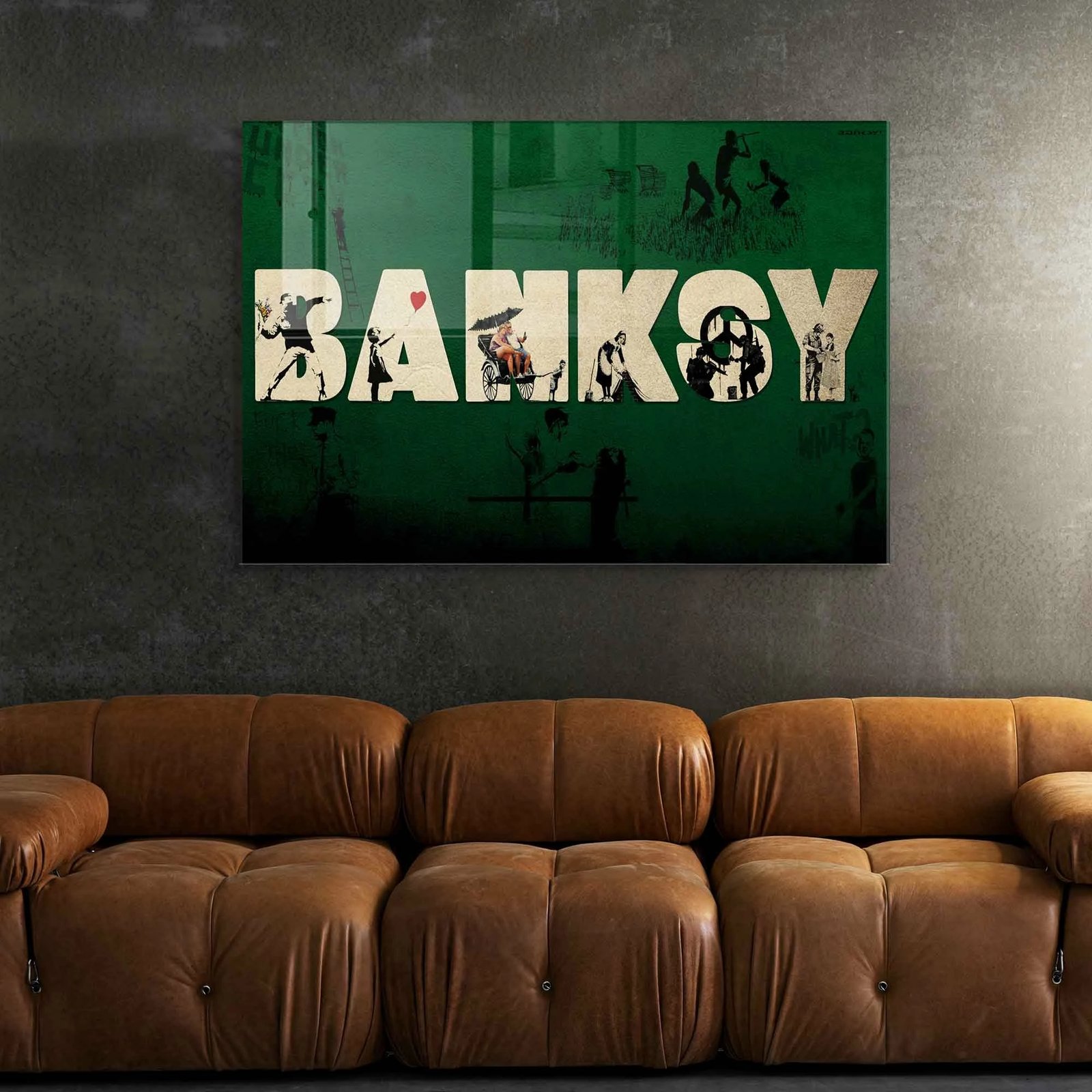 Pikturë dekorative prej xhami të temperuar, shumëngjyrëshe, Wallity 2290, 50x70cm