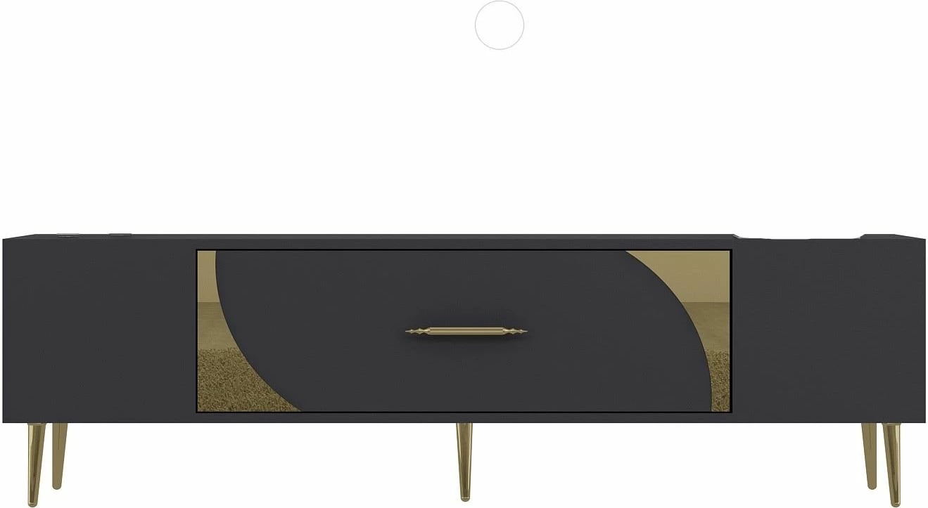 Komodë për TV Skye Decor, anthracite dhe ari, Dekop2