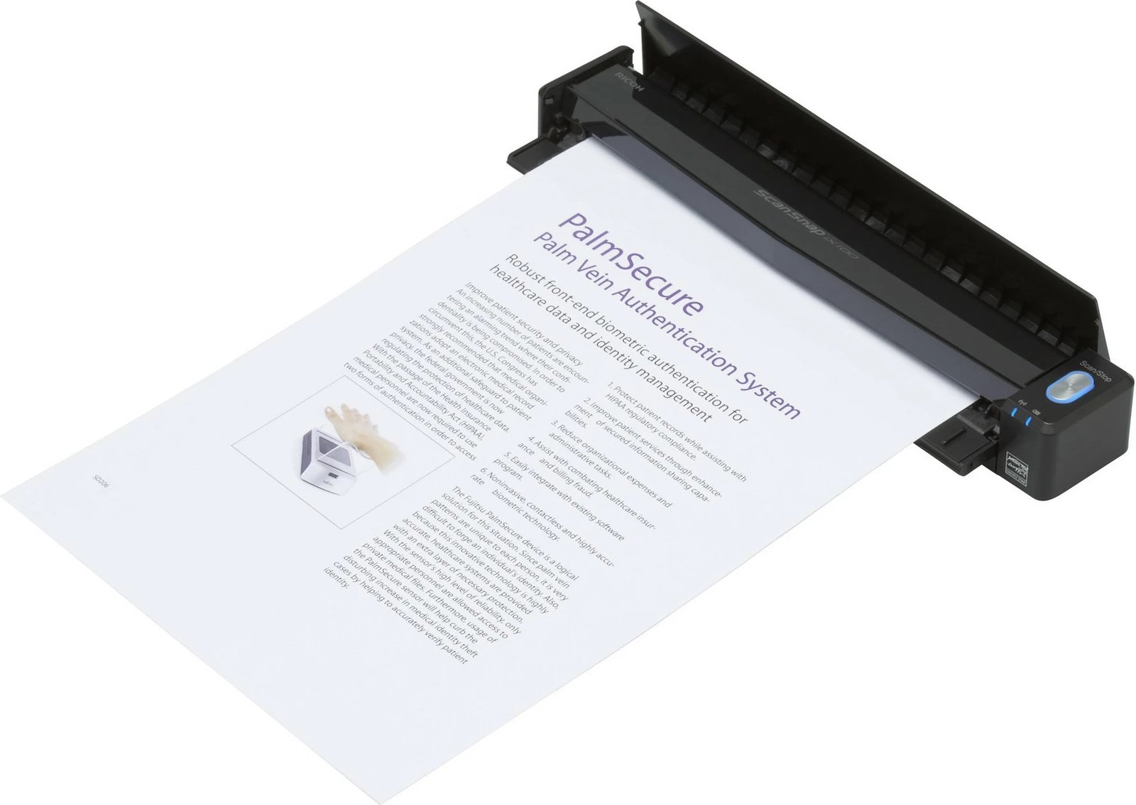 Skaner portabil Fujitsu ScanSnap iX100, Wi-Fi, USB, A4, i zi Skaner portabil Fujitsu ScanSnap iX100, Wi-Fi, USB, A4, i zi