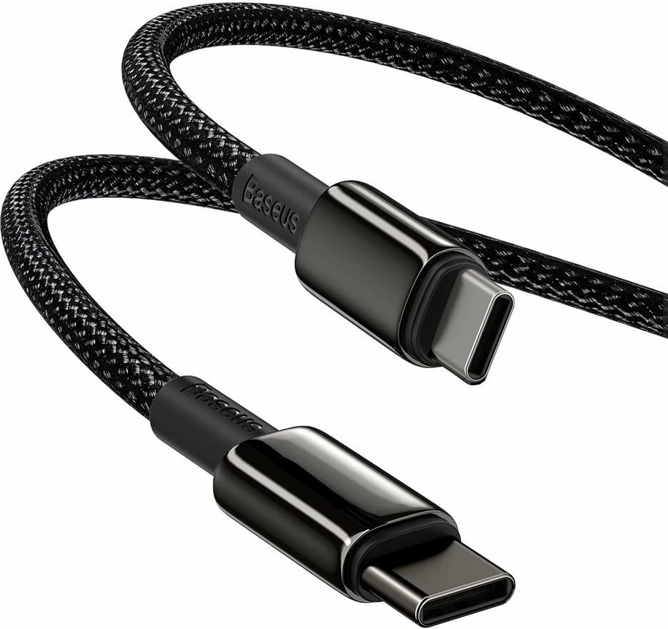 Kabllo Baseus CATWJ-A01 USB-C në USB-C, 2m, 100W, e zezë