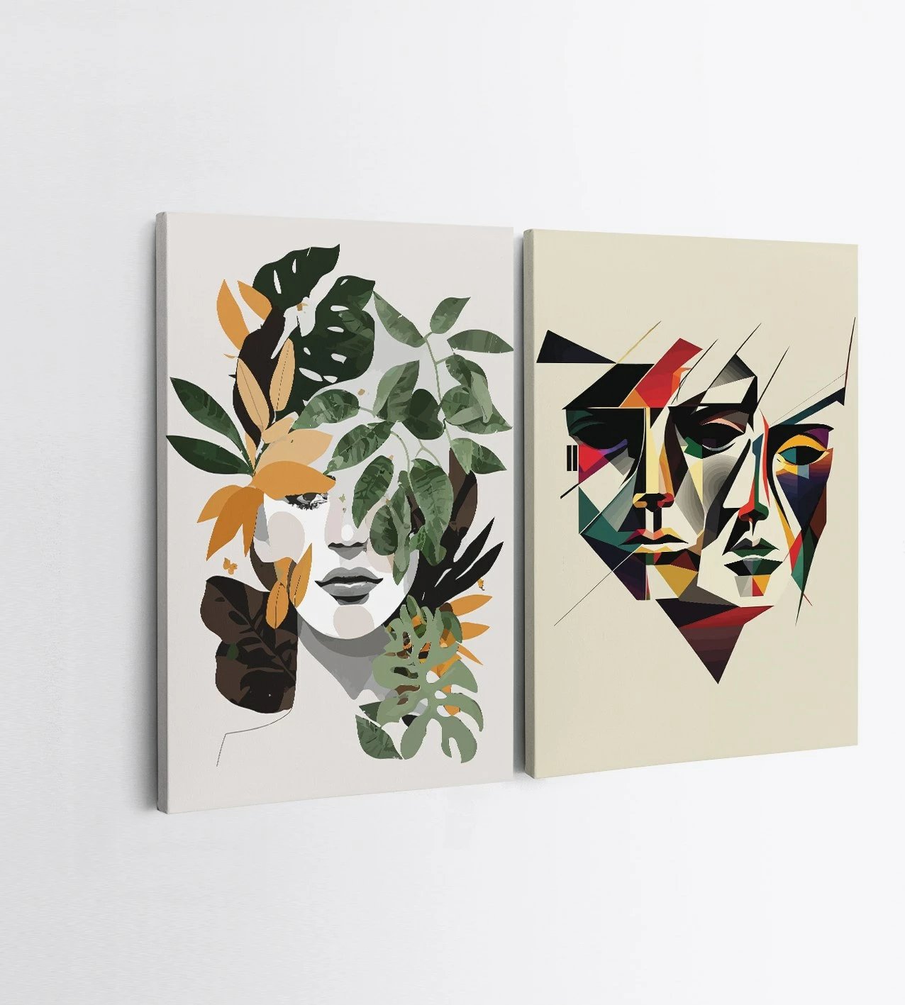 Pikturë dekorative në kanavacë (2 copë), Wallity, 2KNV4329, 50x70cm