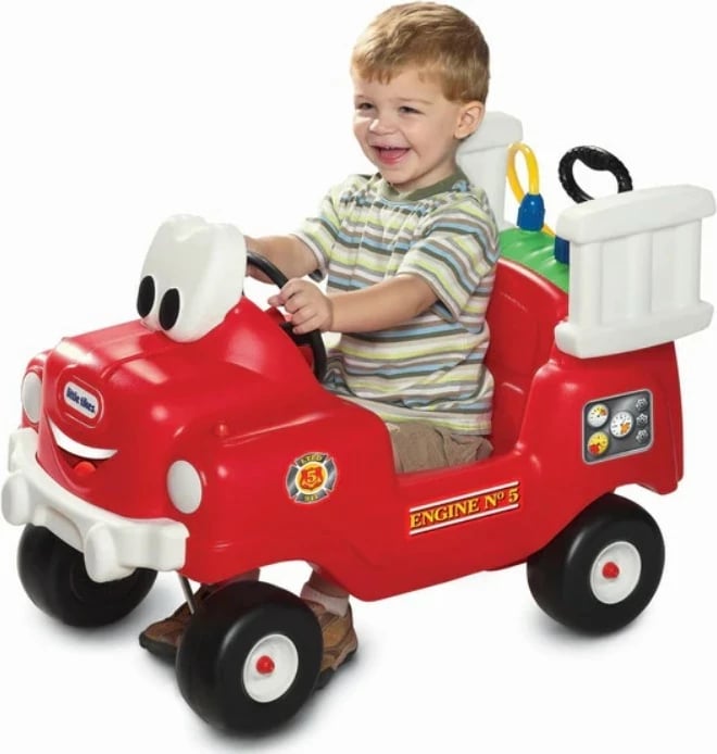 makinë ride-on për fëmijë, Little Tikes, Spray & Rescue Fire Truck 170287-PE13, me depo uji dhe zorrë spërkatëse, ngarkesë max 22.68 kg, 18+ muaj, plastikë, e kuqe/e bardhë makinë ride-on për fëmijë, Little Tikes, Spray & Rescue Fire Truck 170287-PE13, me depo uji dhe zorrë spërkatëse, ngarkesë max 22.68 kg, 18+ muaj, plastikë, e kuqe/e bardhë
