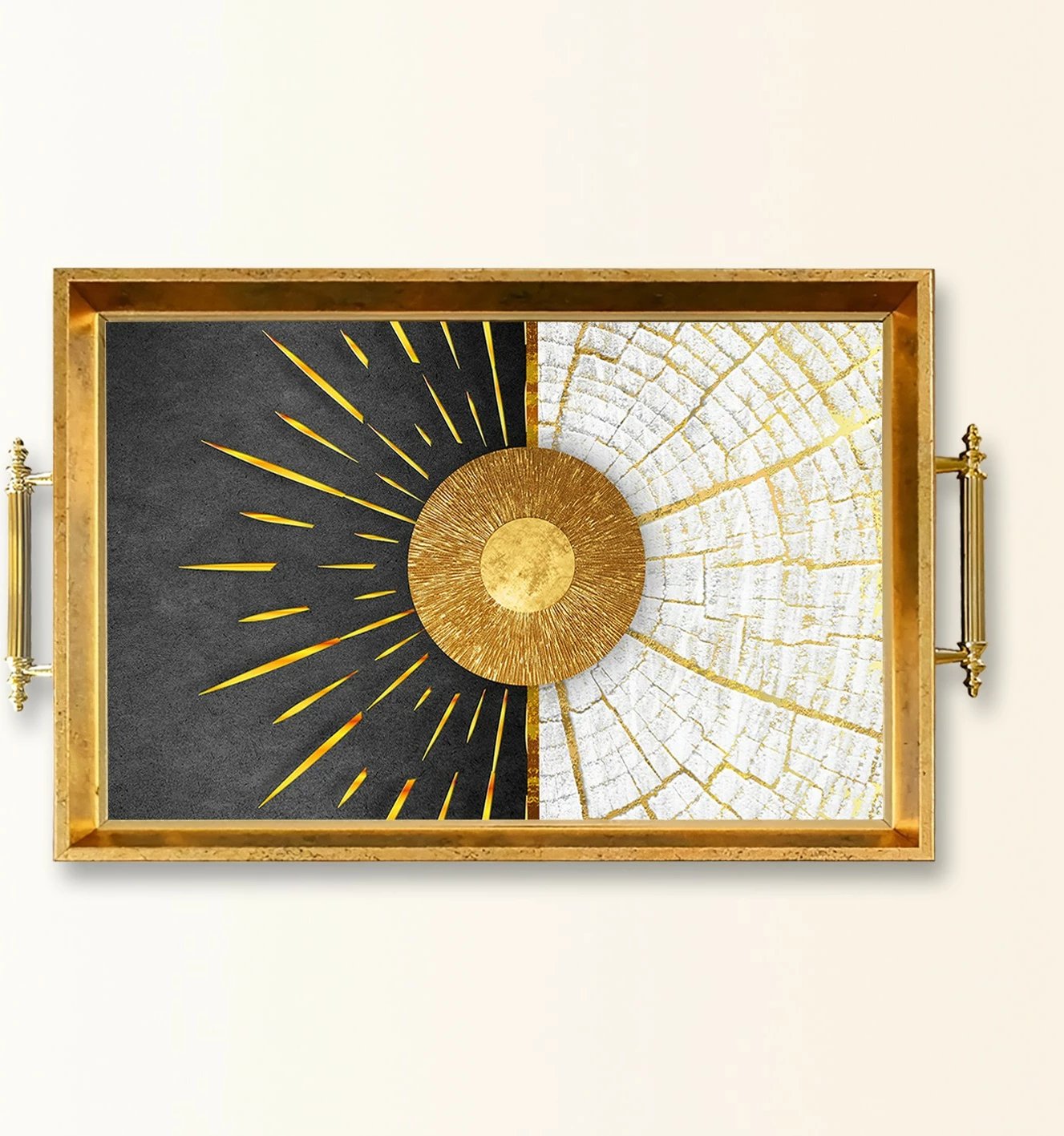 Tabaka prej qelqi, dizajn Aberto, TPEA9834, shumëngjyrëshe, 50x29x3.5cm Tabaka prej qelqi, dizajn Aberto, TPEA9834, shumëngjyrëshe, 50x29x3.5cm