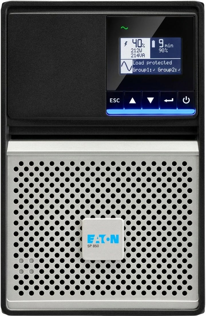 UPS Eaton 5P 850i G2, 850VA, 680W, Tower, Ekran LCD, Zi/Argjendtë