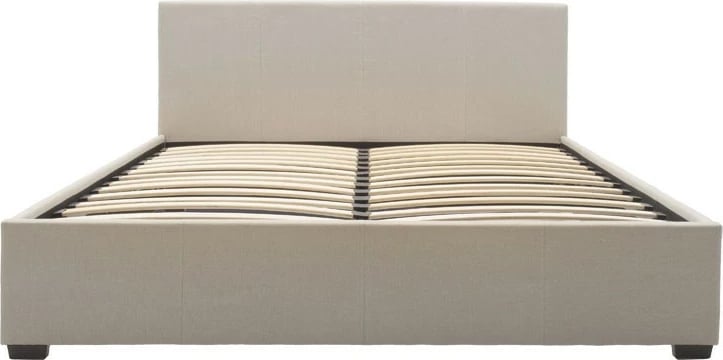 Krevat Norse dopio, material stof ngjyrë ekru, me hapsirë për depo, 160x200cm