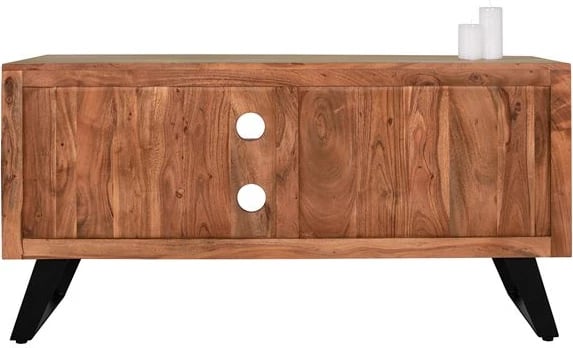 Mobilje TV FH8177 Fansi nga druri akacie masiv natyral 135x43x61.5