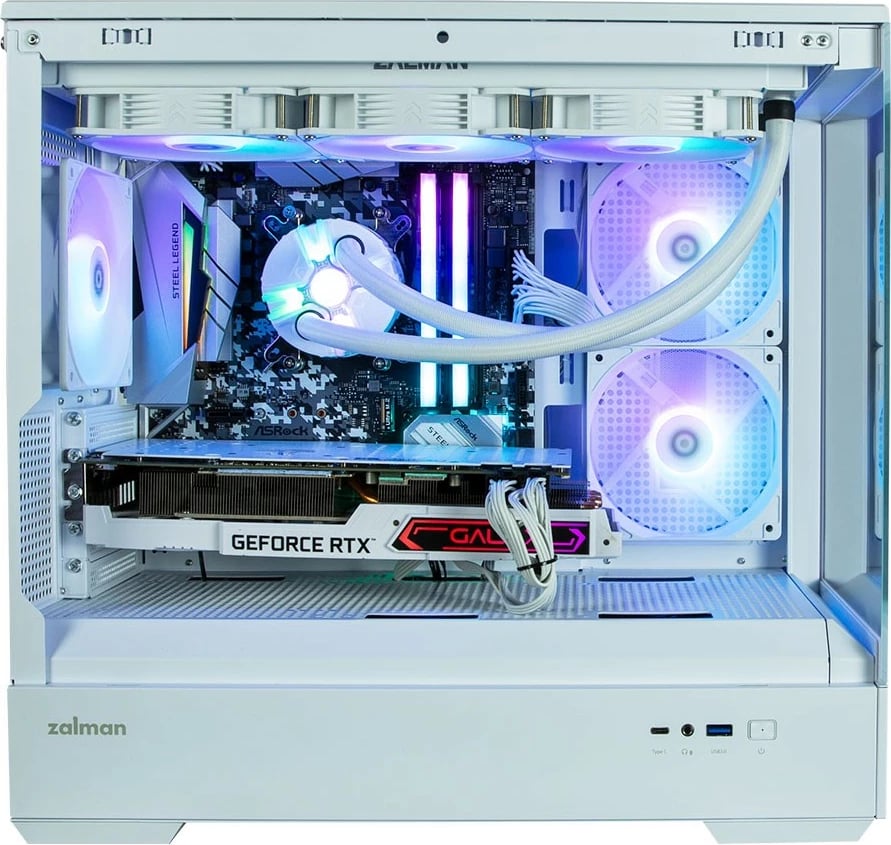 Kasë Zalman P30 White V2, Mini Tower, ARGB, Micro ATX, xham i temperuar, e bardhë Kasë Zalman P30 White V2, Mini Tower, ARGB, Micro ATX, xham i temperuar, e bardhë