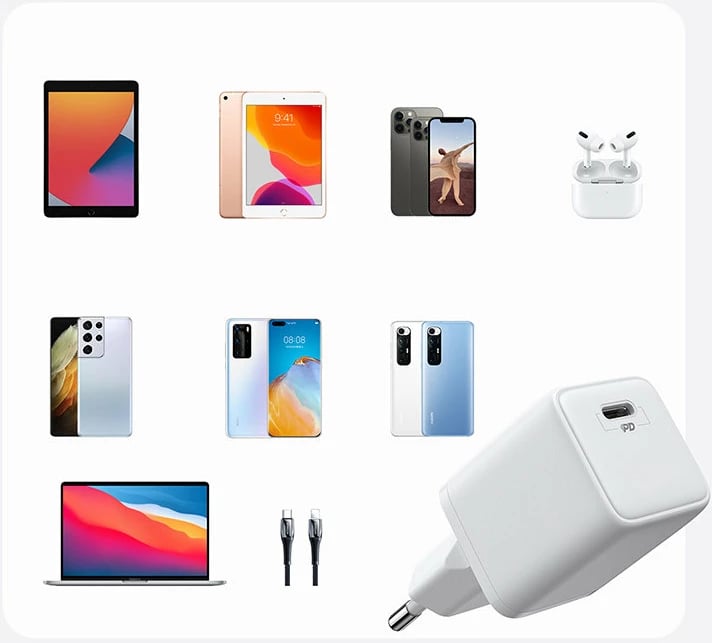 Karikues mur Joyroom L-P251, USB Type C, 25W, i bardhë