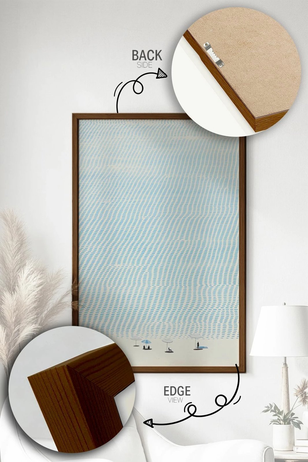 Pikturë dekorative me kornizë, Wallity, Lmnmdlkahve42, shumëngjyrëshe, 33x48cm