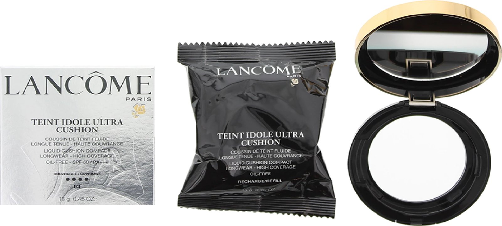 Fondatinë Lancome Teint Idole Ultra Cushion, SPF 50 