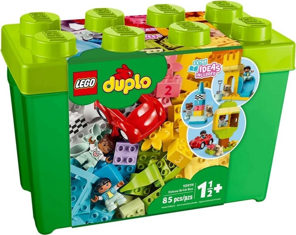 Set lodrash ndërtimi LEGO DUPLO 10914 Box of Deluxe Blocks, 85 pjesë, shumëngjyrëshe