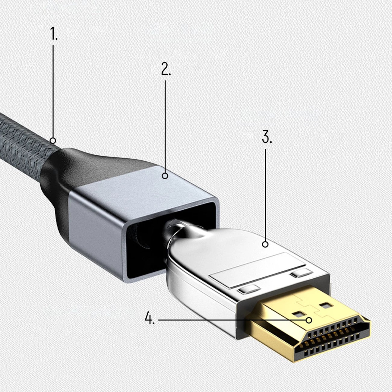 Kabllo HDMI Wozinsky WHDMI-30, 3m, 8K 60Hz, 48Gbps, argjendtë