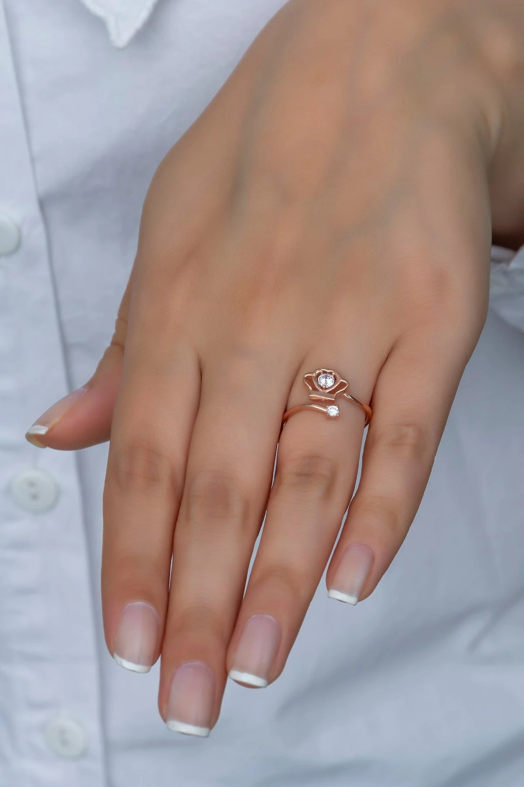 Unazë argjendi Jumeon, ngjyrë rozë ari, NRZ99383